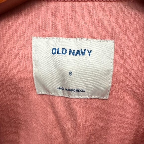 Old Navy Women’s Pink Corduroy Coat – Size Small – Like New - Picture 2 of 4